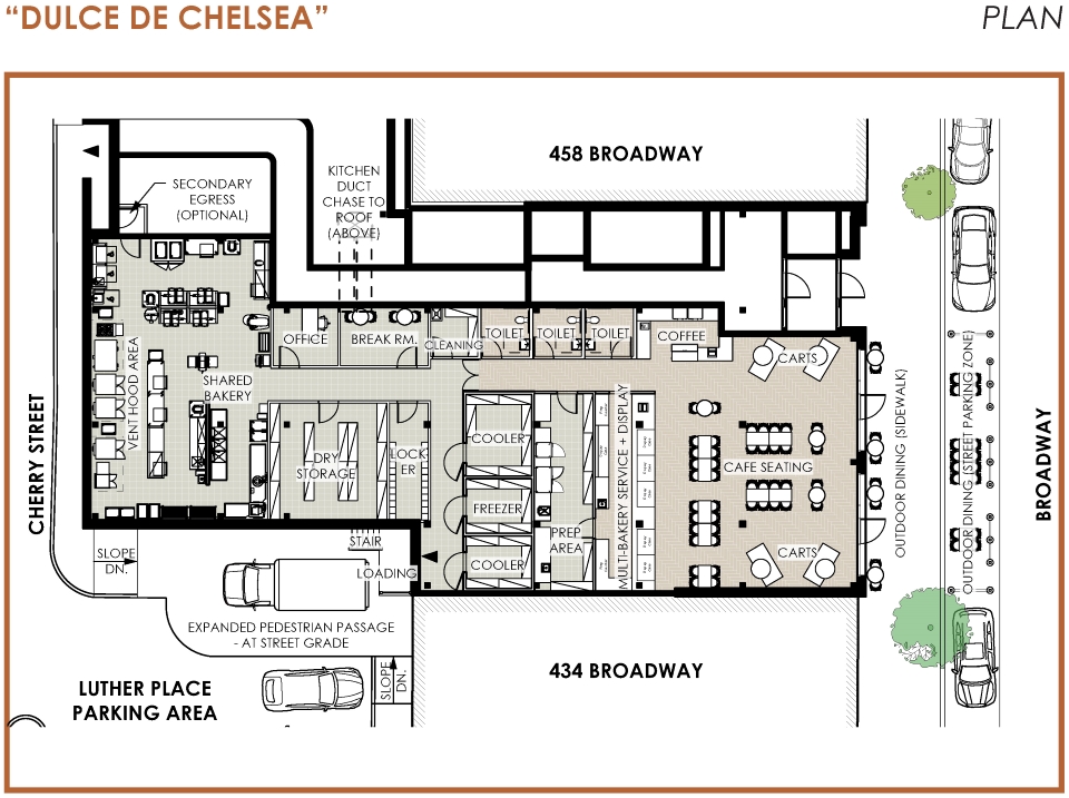 architectural plan of culinary incubator